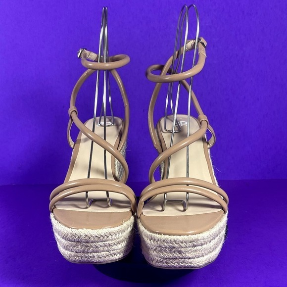 BP. Women's Nude Cohan Espadrille Platform Wedge‎ Strappy Sandal Size 9.5-NEW - Picture 2 of 7